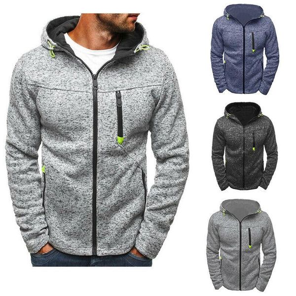 

men's hoodies & sweatshirts mens jacket sweater casual side zip up hooded sweatshirt winter autumn coat outwear, Black