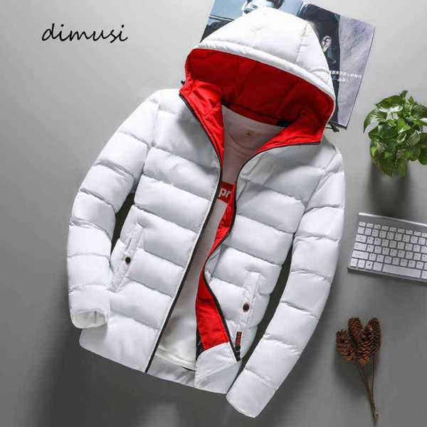 

dimusi winter men's jacket fashion men cotton thick warm parkas casual outwear windbreaker thermal hooded coats mens clothing y1122, Black;brown