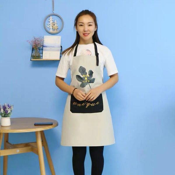 

aprons adjustable bib apron water resistant with large pocket cooking kitchen for women men