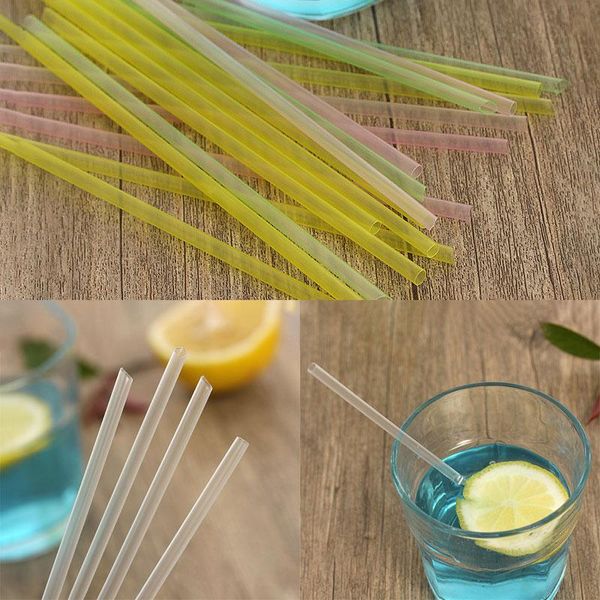 

drinking straws 100pcs clear/mix disposable straight tip lengthened thin straw juice coffee wedding birthday party supplies