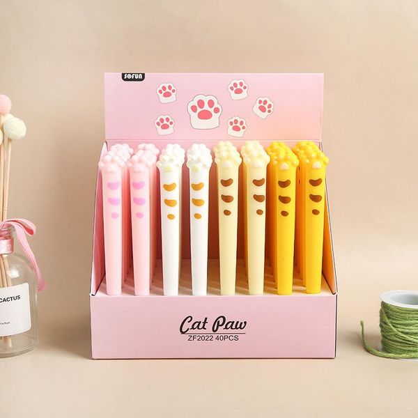 

cartoon cute cat claw soft gel pen student creative stationery office pens