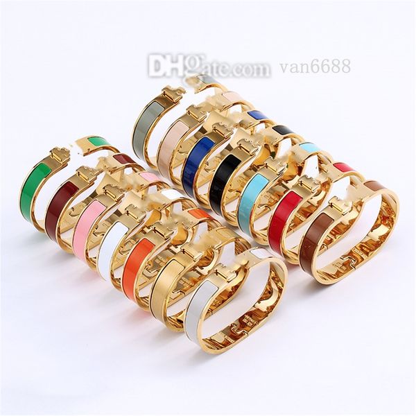 

designer ladies bracelet bangle love pendant charm screw party wedding couple cuff gift multiple colour herme bracelets fashion luxury size, Black