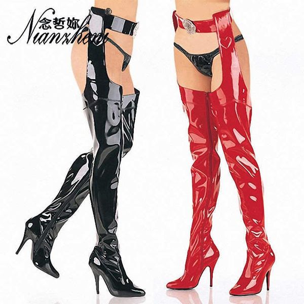 

boots nianzhe you black and waist fashion nightclub pole dance pointed fun women's