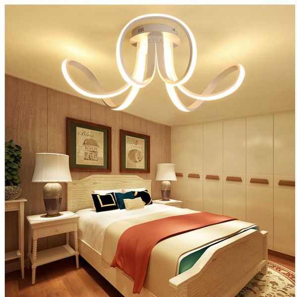 

ceiling lights ac220v-960v modern minimalist creative personality white shaped led lamp for living room bedroom study decoration