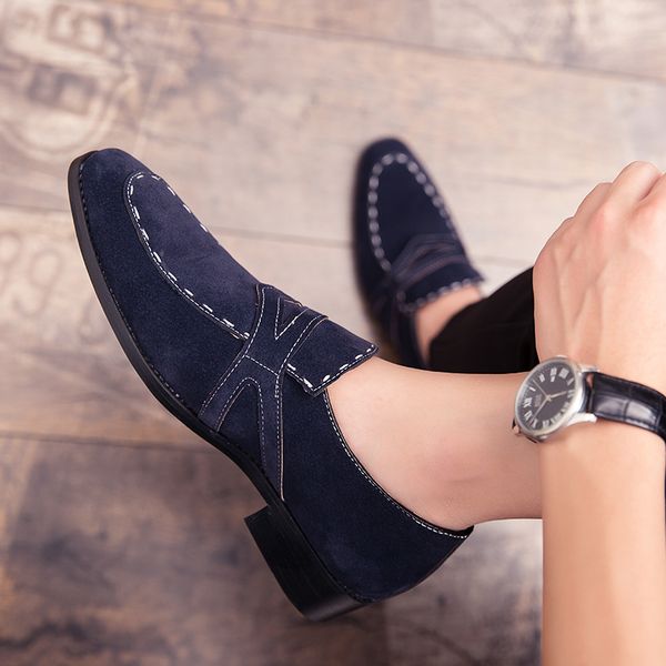 

new men shoes casual leather shoes comfortable loafers man driving shoes flat wedding fashion male big size 48, Black