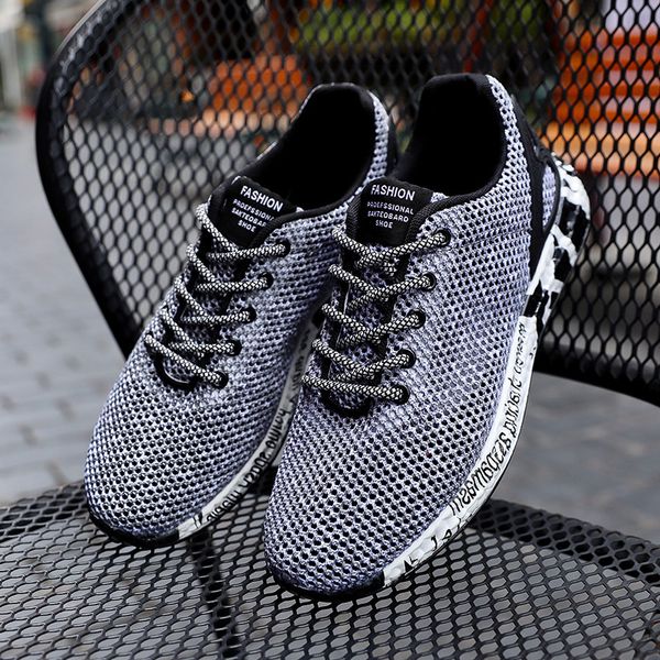

comfortable spring and fall casual sports shoes breathable lace-up men's women's trainers jogging walking sneakers
