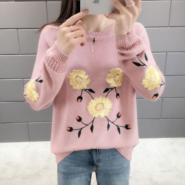 

women knitted thin autumn sweaters pullover casual long sleeve ladies o neck printed fall korea sweater female jumper, White;black