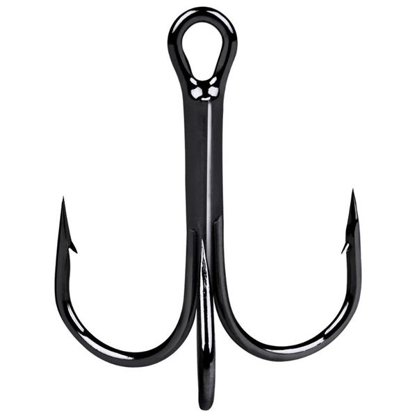 

fishing hooks 50pcs high steel carbon material treble hook 2# 4# 6# 8# 10# barbed