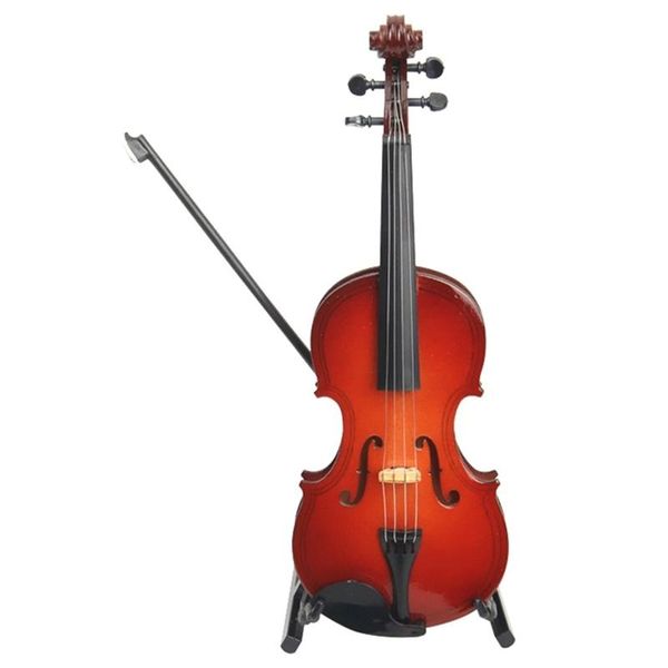 

decorative objects & figurines miniature violin model with stand and case dollhouse accessories mini musical instrument ornaments ch