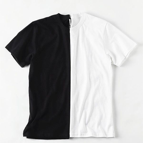 

men's t-shirts mrmt 2021 brand 100% cotton t-shirt solid color round neck half sleeve loose casual bottoming shirt men, White;black