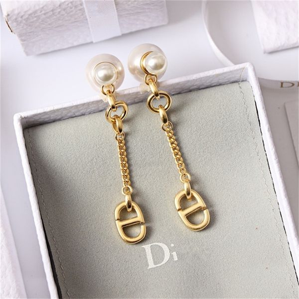 

86% off factory shophome fashion size pearl pendant nose long simple female brass, Golden