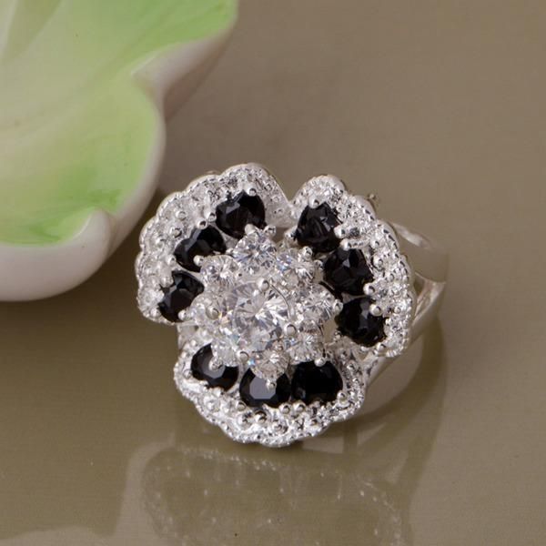 

cluster rings wholesale silver plated fashion jewelry wr-779, Golden;silver