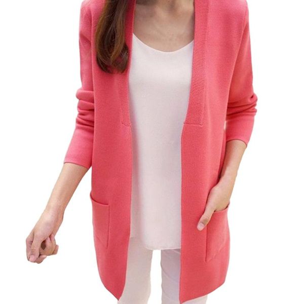 

women's sweaters arrival classical casual cardigan winter warm long sweater lady streetwear slim pocket loose knit outwear f2, White;black