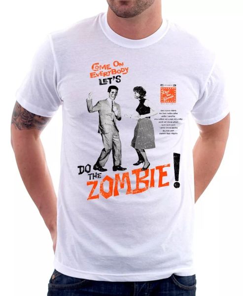 

Do The Zombie Walking Dead Funny dance white cotton t-shirt 9784, White;black