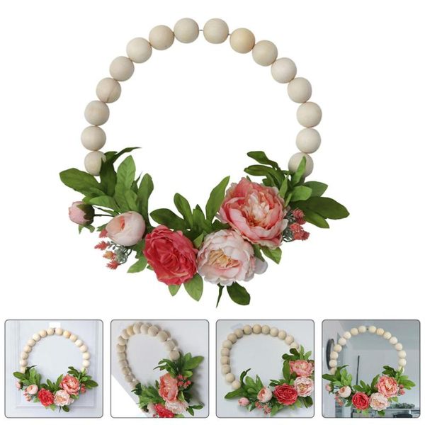 

1pc elegant creative wreath durable peony door hanging home wall ornament