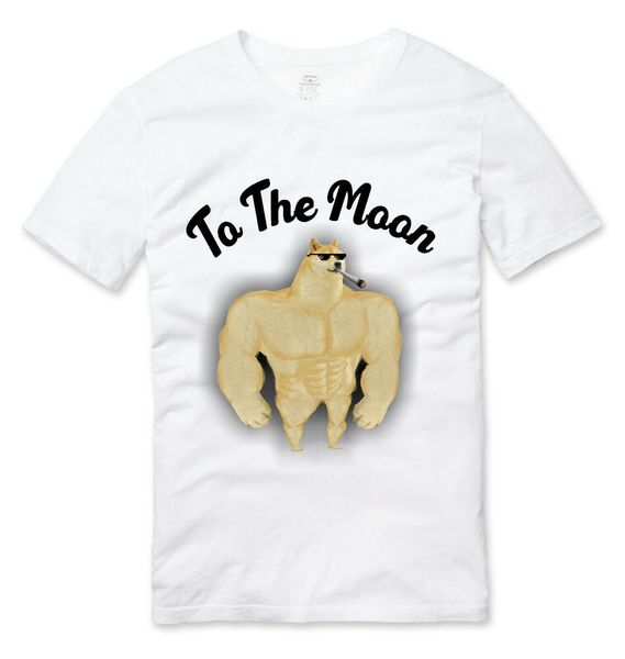 

doge to the moon dogecoin crypto t shirt white, White;black
