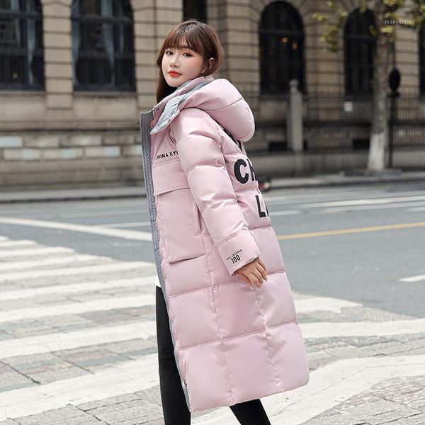 

women's down & parkas large size 3xl coat 2021 winter jacket women hooded warm fashion lady parka outerwear black