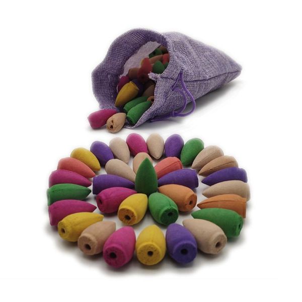 

sachet bags natural backflow fragrant incense cones sandalwood with cloth portable 35pcs/75pcs per lot