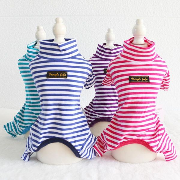 

cat costumes striped sweatshirt pet dog clothes soft bathrobe jumpsuits rompers pajamas hoodies clothing for dogs puppy teddy