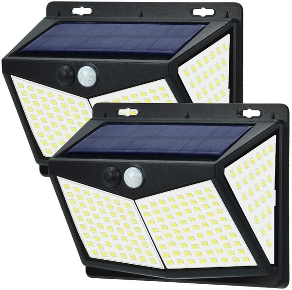 

outdoor wall lamps solar lights 208 led motion sensor 3 lighting mode 270Â° wide angle powered light waterproof