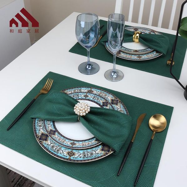 

mats & pads 1 set of luxurious decorative soft leather table mat + napkins family kitchen el for event dinning restaurant party