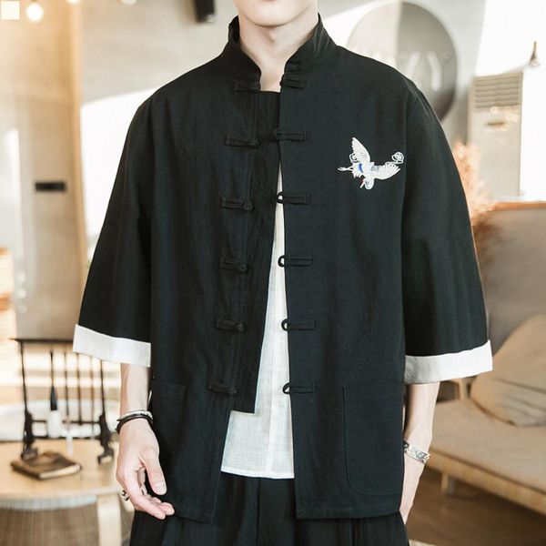 

fashion button up 2021 vintage clothes simplicity men clothing man camisas de hombre summer dress cardigan luxurys tshirt homme collared 7h5, White;black