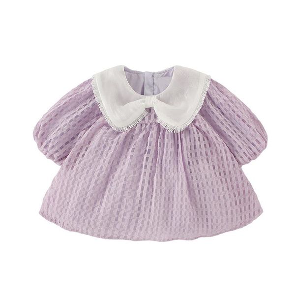 

fashion children dresses costomes long sleeve kids clothes plaid vestidos design casual dress for baby girl girl's, Red;yellow