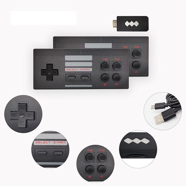 

portable game players 2.4g wireless retro console with 818 classic built-in games support 1080p hd output plug and play