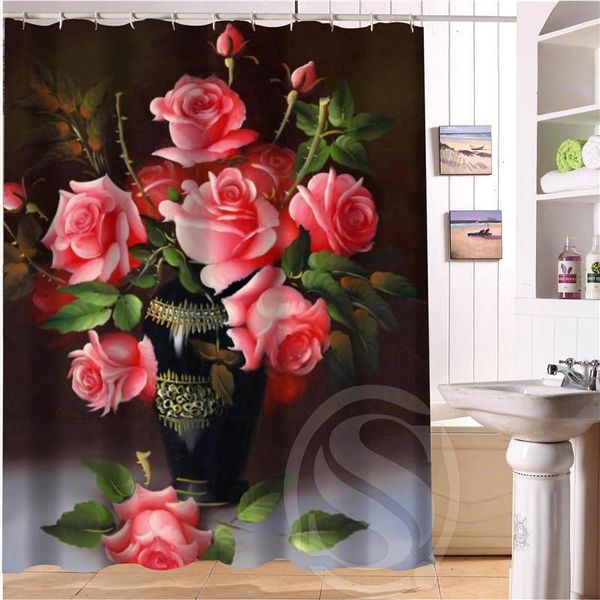 

shower curtains beautiful flowers personalized custom curtain bath waterproof polyester fabric for the bathroom