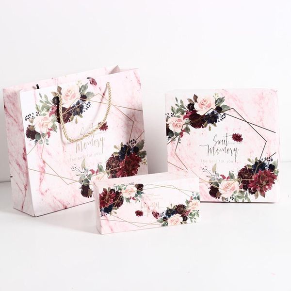 

set gifts packing box pink fashion with handbag for christmas wedding valentine's day/birthday party decor gift wrap