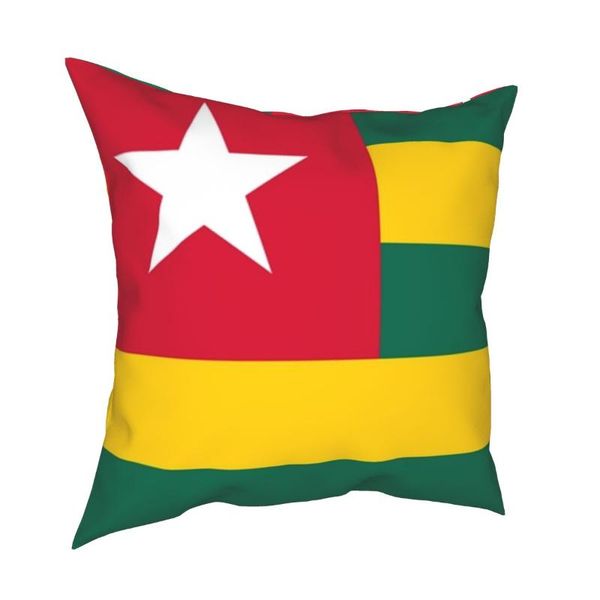 

pillow case flag of togo pillowcase polyester printed zipper decor throw car cushion 45*45cm