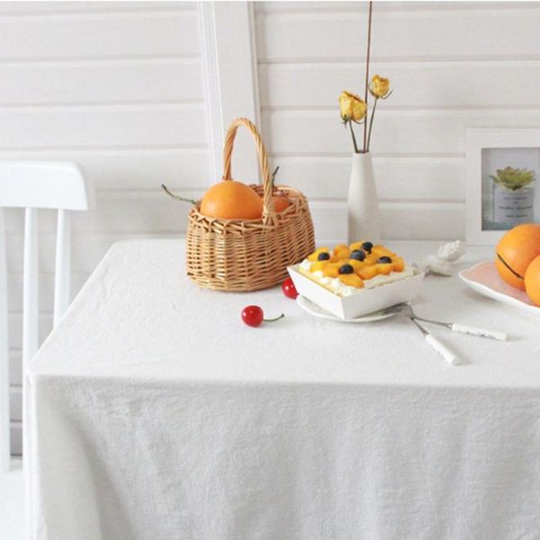 

table cloth nordic style pure white tablecloth cotton and linen wedding pography background picnic el dessert nappe