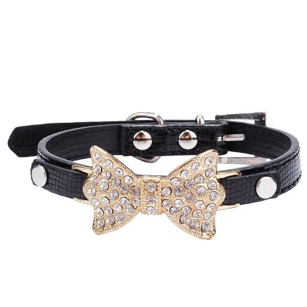 

dog collar bling crystal bowknot pet puppy choker cat necklace pets accessories diamonds dogs and leash collars & leashes