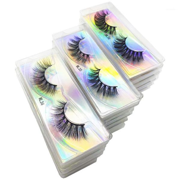 

mink lashes wholesale fluffy false eyelashes natural lash extension wispy fake packs make up faux cils naturel1