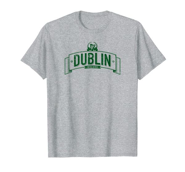 

distressed dublin ireland irish t-shirt, White;black