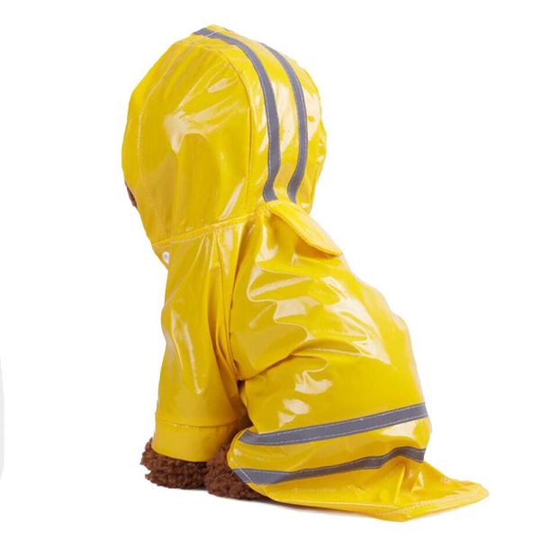 

dog apparel casual pu leather raincoat pet jacket reflective rain pets waterproof coat dogs clothes jumpsuit for chihuahua p64