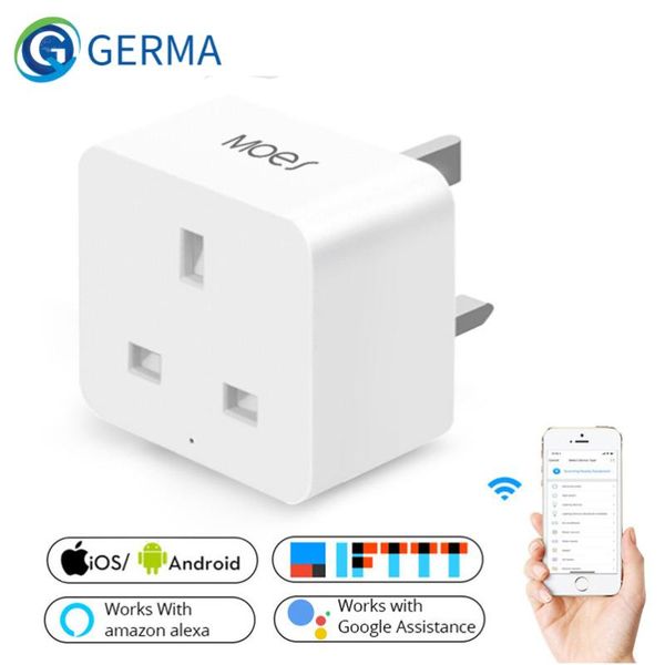 

smart power plugs germa uk wifi socket plug outlet mobile app remote control works with alexa google home no hub required