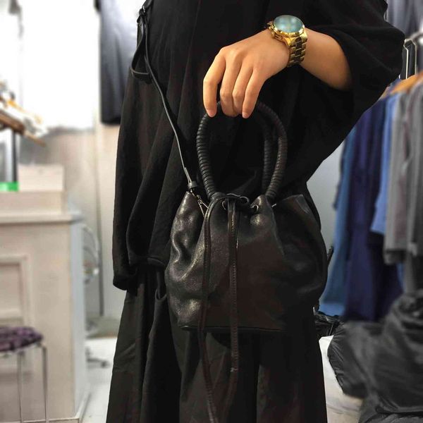 

leather vegetable tanned sheepskin handmade casual clothing accessories women's single shoulder bag messenger bag handbag black friday