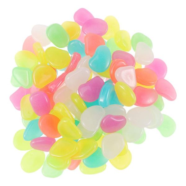 

decorations 600pcs luminous fish tank pebble landscaping stone decor