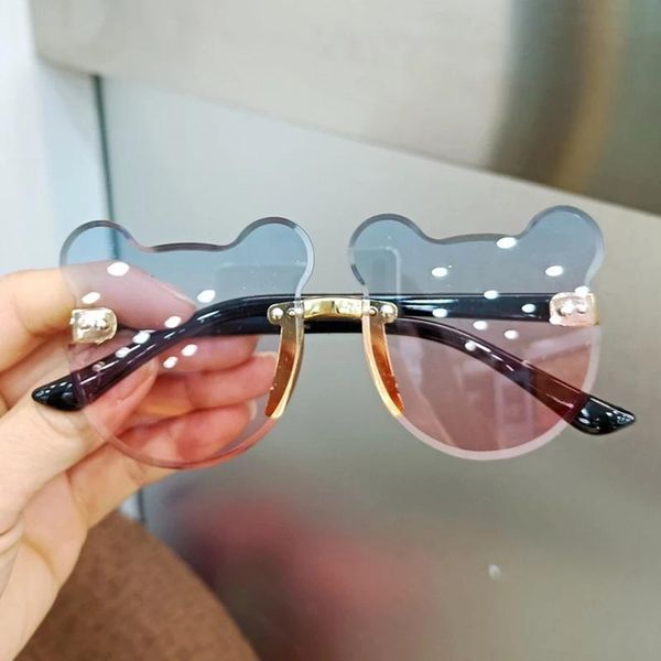 

sunglasses 2021 children cute outdoor goggles party bear glasses, Blue