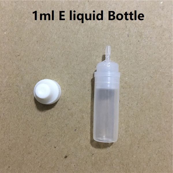 200 pezzi Mini 1 ml Bottiglia vuota con ago in plastica Punta lunga e sottile PET per bottiglie contagocce per succo liquido E con tappo a prova di bambino per olio DHL