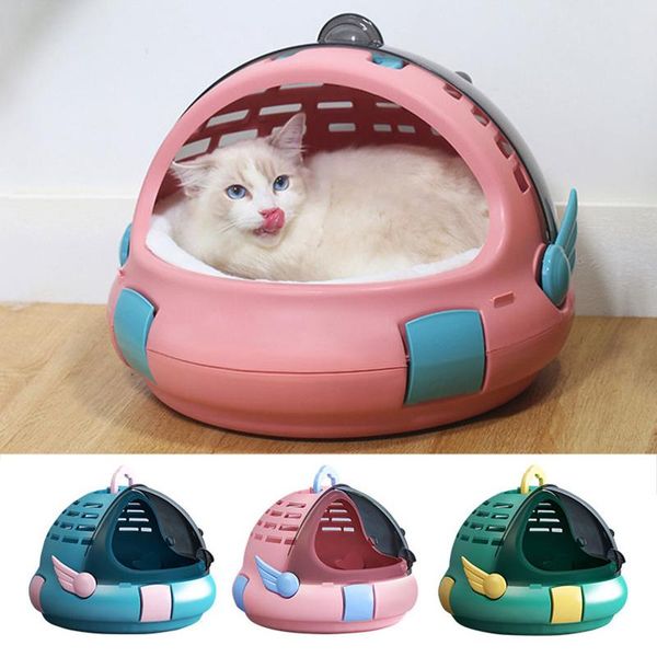 

cat carriers,crates & houses portable pet carrier outdoor travel bubble space nest kennel for dog dome semi enclosed house breathabl