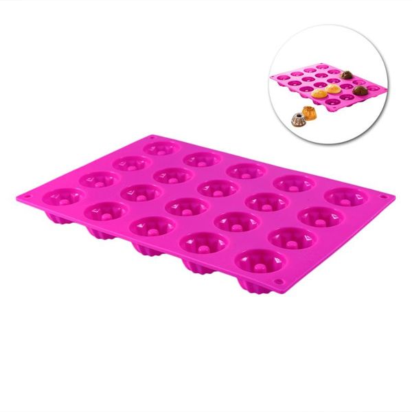 

baking moulds silicone cake mold 20-cavity cupcake stick tray (rose red)