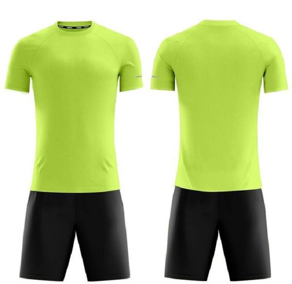 

2021 soccer jersey sets smooth royal blue football sweat absorbing and breathable children's training suit 14, Black