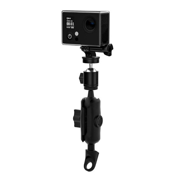 

motorcycle bicycle camera holder handlebar mirror mount bracket 1/4 metal stand for hero8/7/6/5/4 yi dji supply mirrors