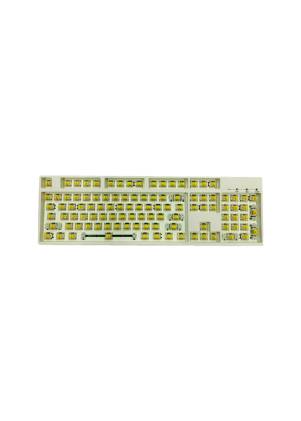 

keyboards 104 keys mechanical keyboard factory lubrication yellow switches driver software diy swappable black and white case