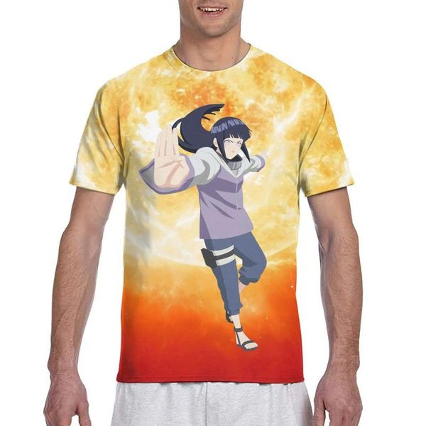 

men's t-shirts naruto shirt hinata hyuga short sleeve t-shirt, White;black