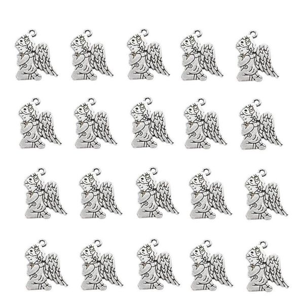

charms 50pcs classic angel pendants pretty necklace lovely jewelry supplies, Bronze;silver