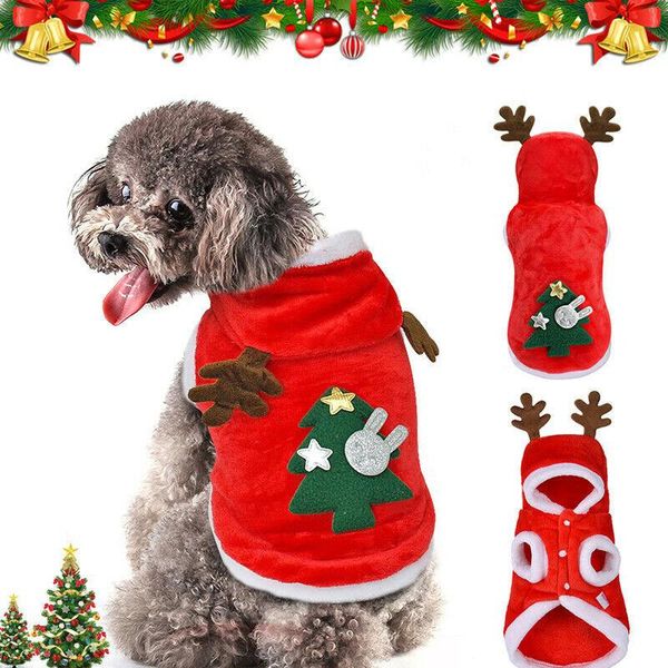 

dog apparel pet christmas vest puppy hoodie sweater warm cat costume coat ti99