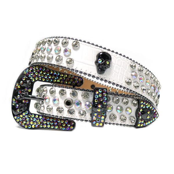 

western skull diamond rhinestone belt pin buckle for cowgirl cowboy men women cinto de strass, Black;brown